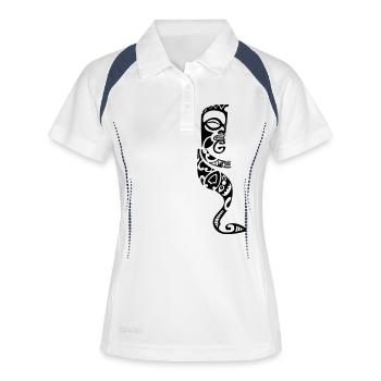 tiki4 - Polo respirant Femme - blanc/marine - Devant