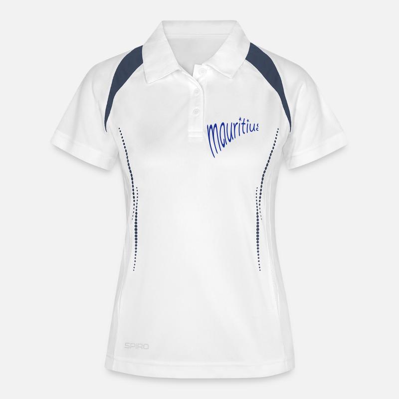 Mauritius - Women's Polo breathable - white/navy