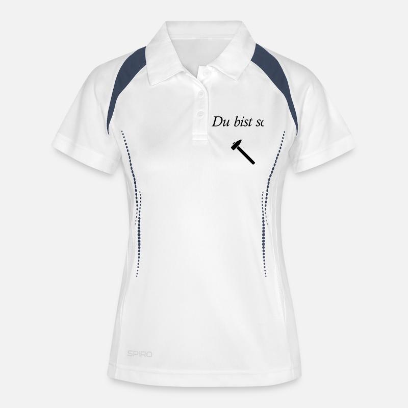 hammer - Women's Polo breathable - white/navy