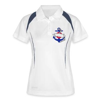 anker_44 - Frauen Polo atmungsaktiv - Weiß/Navy - Vorne