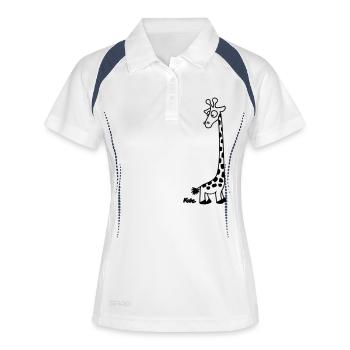 Giraffe - Women's Polo breathable - white/navy - Front