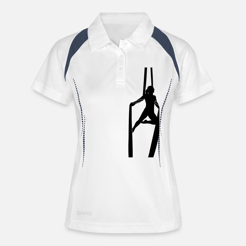 Aerial Silk - Women's Polo breathable - white/navy