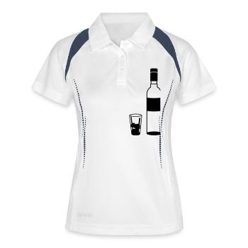 vodka_f1 - Frauen Polo atmungsaktiv - Weiß/Navy - Vorne