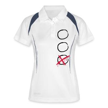 Choose - Polo respirant Femme - blanc/marine - Devant