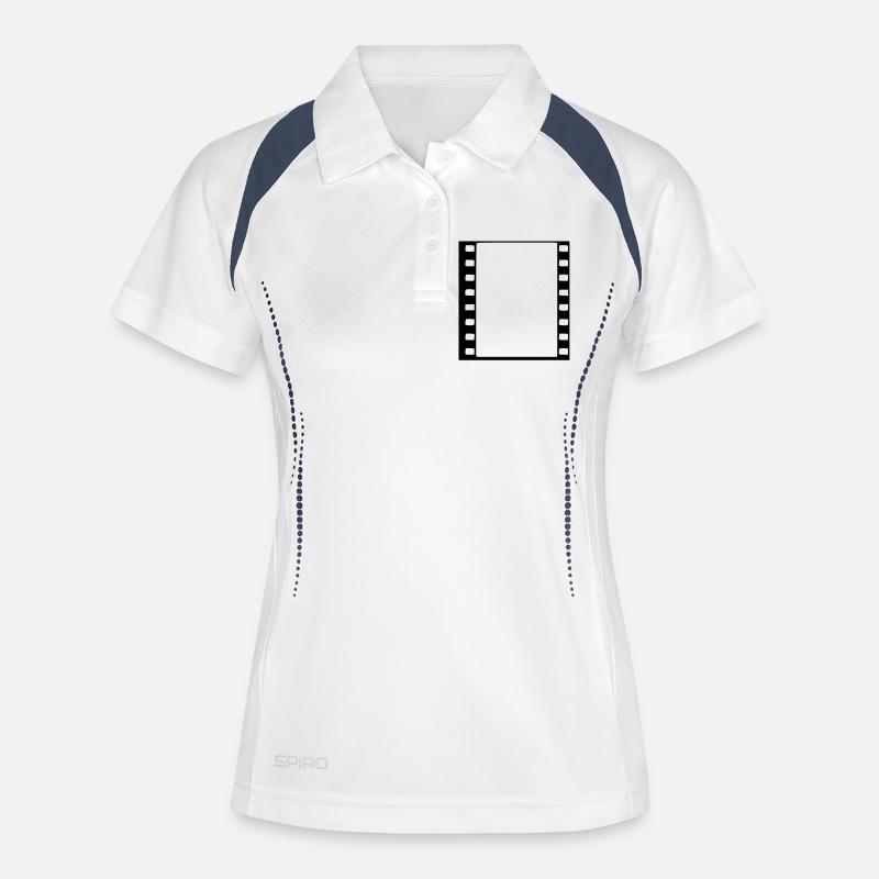 movie_vec_1 en - Women's Polo breathable - white/navy