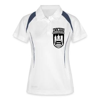  Motorsport Zwickau Armoiries - Polo respirant Femme - blanc/marine - Devant