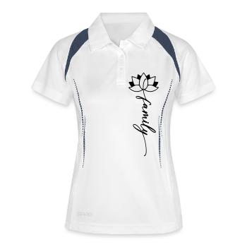 Family Family Word Flower - Women's Polo breathable - white/navy - Front