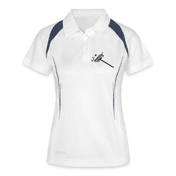 Zauberstab - Frauen Polo atmungsaktiv - Weiß/Navy - Vorne