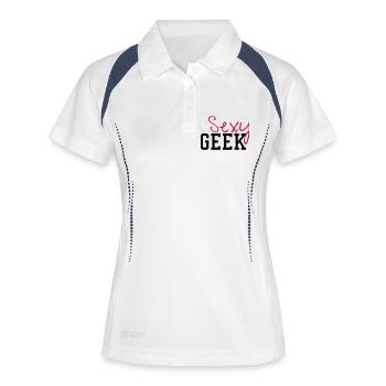Sexy Geek - Women's Polo breathable - white/navy - Front