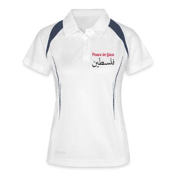 Peace in Gaza - Polo respirant Femme - blanc/marine - Devant