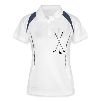 Golf - Clubs de golf - Polo respirant Femme - blanc/marine - Devant