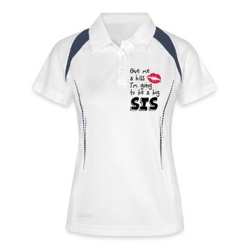 big sister - Women's Polo breathable - white/navy - Front
