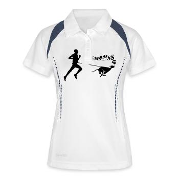 CANICROSS - Polo respirant Femme - blanc/marine - Devant