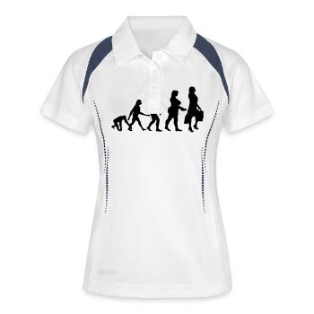 SHOPPING QUEEN EVOLUTION - Women's Polo breathable - white/navy - Front