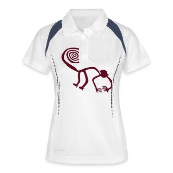 Nazca Monkey - Women's Polo breathable - white/navy - Front