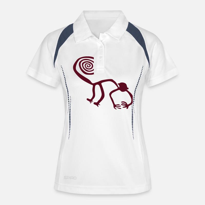 Nazca Monkey - Women's Polo breathable - white/navy