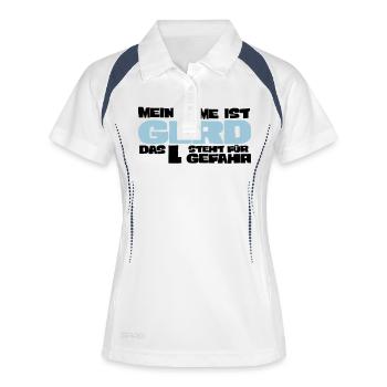 gerd - Frauen Polo atmungsaktiv - Weiß/Navy - Vorne