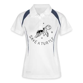 Save a Turtle - Women's Polo breathable - white/navy - Front