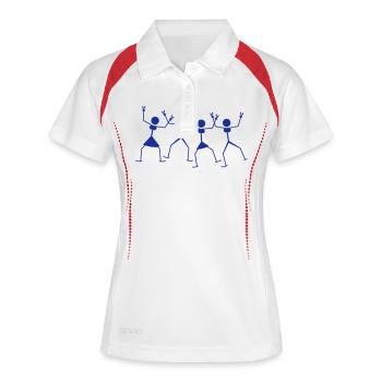 Cool Dancing Party Couples - Polo respirant Femme - blanc/marine - Devant