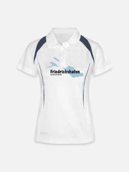 Friedrichshafen Bodensee - Polo respirant Femme - blanc/marine