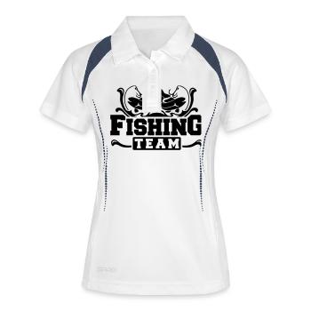 fishing_team_dp1 - Women's Polo breathable - white/navy - Front