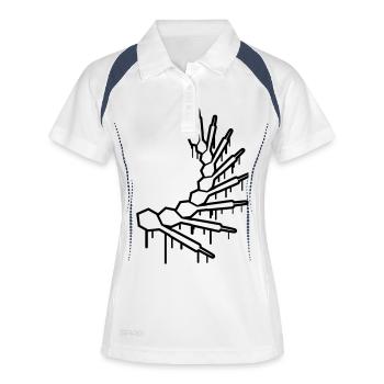 Darts Graffiti - Polo respirant Femme - blanc/marine - Devant