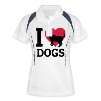 I love dogs - Women's Polo breathable - white/navy - Front