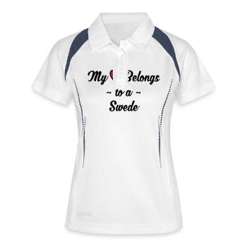 swede my heart belongs to - Women's Polo breathable - white/navy - Front