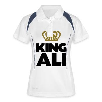 King ali name thing crown - Women's Polo breathable - white/navy - Front