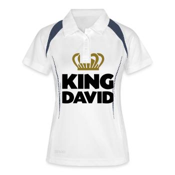 King david name thing crown - Women's Polo breathable - white/navy - Front