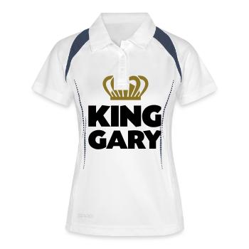 King gary name thing crown - Women's Polo breathable - white/navy - Front
