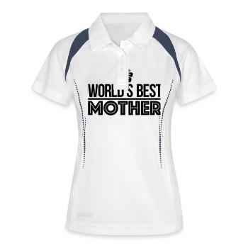 mother - Women's Polo breathable - white/navy - Front