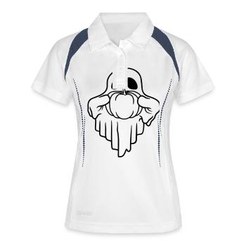 Halloween Pumpkin Ghost Comic - Women's Polo breathable - white/navy - Front