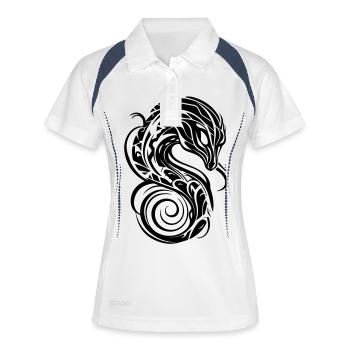 Snakehead Dragon Tribal - Women's Polo breathable - white/navy - Front