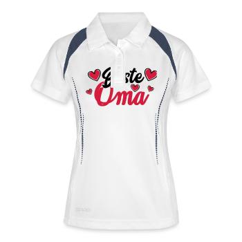 Best Granny - Women's Polo breathable - white/navy - Front