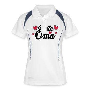 Best Granny - Women's Polo breathable - white/navy - Front