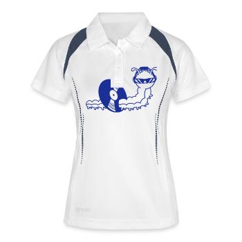Cool DJ Caterpillar Eats Vinyl Music Record Party - Women's Polo breathable - white/navy - Front