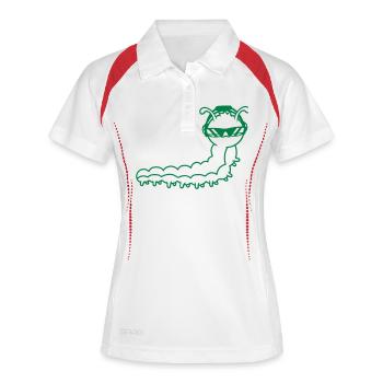 Cool Cute DJ Caterpillar Sunglasses Party Club Music - Women's Polo breathable - white/navy - Front