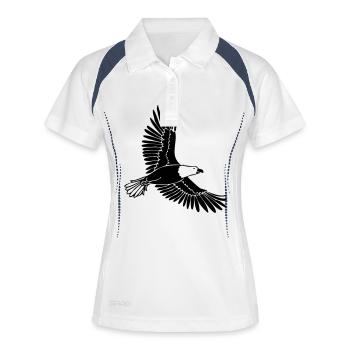 Aigle - Polo respirant Femme - blanc/marine - Devant