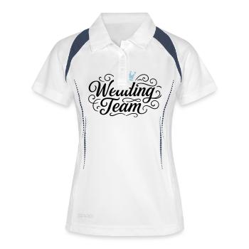 Équipe de mariage Hochzeit - Polo respirant Femme - blanc/marine - Devant