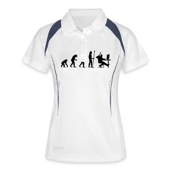 evolution_pc_1 - Polo respirant Femme - blanc/marine - Devant