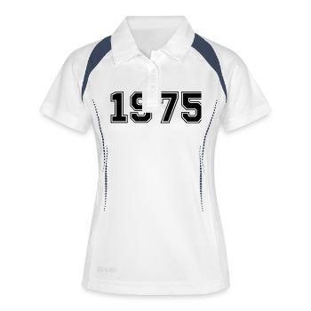 1975 - Polo respirant Femme - blanc/marine - Devant