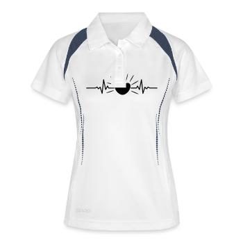 Sommer - Sonne Puls - Frauen Polo atmungsaktiv - Weiß/Navy - Vorne