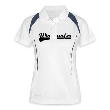 ws07 - Polo respirant Femme - blanc/marine - Devant