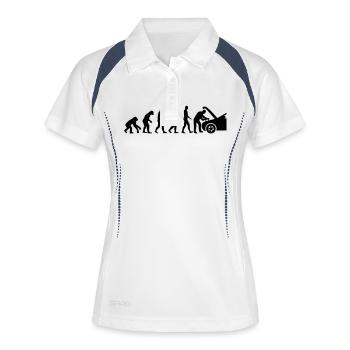 Mécanicien - Polo respirant Femme - blanc/marine - Devant