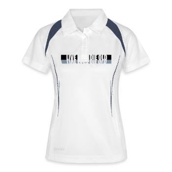 Vivre vite mourir - Polo respirant Femme - blanc/marine - Devant