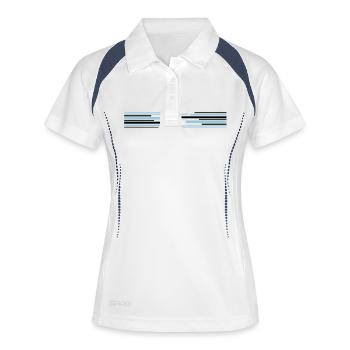 Nombreux modèle de lignes - Polo respirant Femme - blanc/marine - Devant