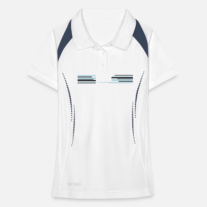 Many lines pattern Women's Polo breathable