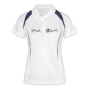 Ornement de l’année 2025 - Polo respirant Femme - blanc/marine - Devant