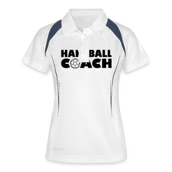 Handball - Frauen Polo atmungsaktiv - Weiß/Navy - Vorne